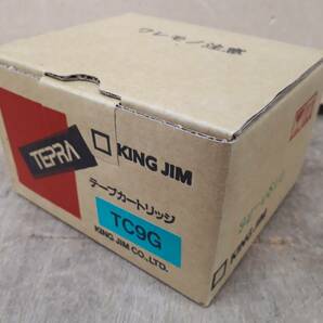 ■TEPRA テプラ KING JIM テープカートリッジ TC9G グリーン 7.7mm 5個セット 未使用品の画像1
