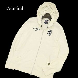 Admiral × NICOLE CLUB FOR MEN アドミラル ニコルクラブフォーメン パイル 迷彩 カモフラ総柄 パーカー Sz.48　メンズ 白　C3T07496_8#O