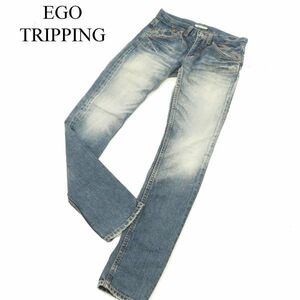 EGO TRIPPING エゴトリッピング ヴィンテージ＆USED加工★ スキニー デニム パンツ ジーンズ Sz.29　メンズ 日本製　C3B03414_9#R