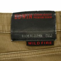 EDWIN エドウィン 503WF WILD FIRE★ 防風 防寒 裏起毛 ストレッチ デニム パンツ ジーンズ Sz.31　メンズ バイク 日本製　C3B03546_9#Q_画像9