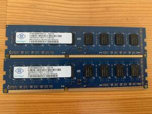 NANYA PC3-12800U (DDR3-1600) 4GB 240ピン DIMM デスクトップパソコン用メモリ 型番：NT4GC64B8HG0NF-DI　2枚セット