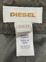 (I07898) ディーゼル DIESEL コットンナイロン ミリタリー ミニ丈 カーゴスカート 27 カーキ系_画像2