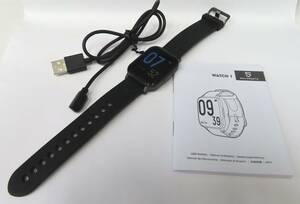 #71581 美品 スマートウォッチ SOUNDPEATS Watch1 活動量計 万歩計 心拍計 睡眠モニター 着信通知 IP68防水 スポーツウォッチ 腕時計