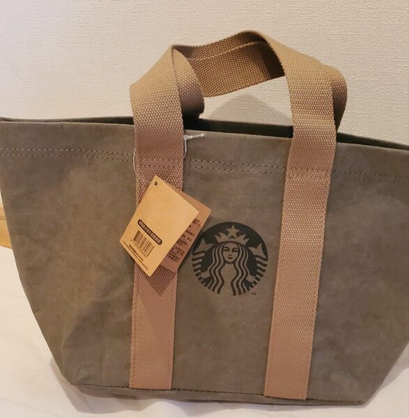 台湾限定 STARBUCKS 横型 トートバッグ ウォッシュドクラフト紙　未使用