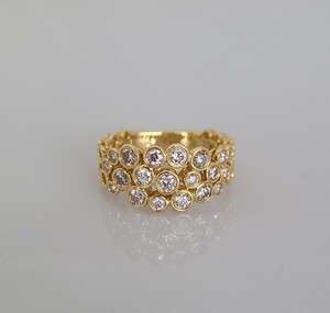 [ new goods ]K18 18 gold diamond ring 