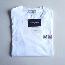 Sサイズ MAISON KITSUNE メゾンキツネ 刺繍ロゴ　フォックス Tシャツ ダブルフォックス Tシャツ ホワイト_画像2