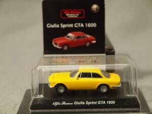 1/64 アルファロメオ ジュリア スプリント GTA 1600 Yellow サークルKサンクス/京商 Alfa Romeo 【紙箱無】