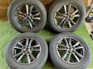 夏用　195/65R15 91S YOKOHAMA ECOS 2020年製　バリ山４本セット　15x6J ET 43 PCD 5Hx100 ハブ系　やく　73mm プリウス20、30系など