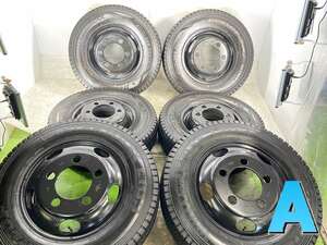 中古タイヤ スタッドレスタイヤ ホイールセット 6本セット 185/85R16 111/109L LT 16x5.5 203-5穴 DUNLOP ウィンターマックス LT03