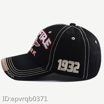 新品 野球帽 メンズ キャスケット 刺繍 紳士 帽子 ゴルフウェア 男女兼用 フリーサイズ おしゃれ 調節可能/黒_画像3