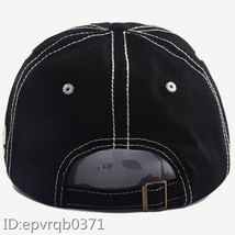新品 野球帽 メンズ キャスケット 刺繍 紳士 帽子 ゴルフウェア 男女兼用 フリーサイズ おしゃれ 調節可能/黒_画像4