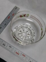 当時物　ガラス製　氷コップ　３個　昭和レトロ 　花柄 　ガラス食器_画像5