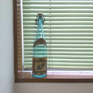 常盤　味醂　空き瓶　貴重　昭和レトロ　尾張國海部郡　陶器栓　色ガラス瓶