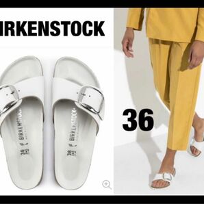 美品【BIRKENSTOCK】Madrid 36 ホワイト Big Buckle