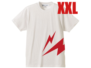 LIGHTNING BOLT サイドプリント T-shirt WHITE XXL/2xl稲妻雷カミナリ族暴走族大きめサイズビッグサイズ超特大ゆったりアメリカンバイク70s