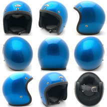 送料無料 Dead Stock 新品 箱付 BUCO BLUE METALFLAKE 52cm/デッドストックnos青ブルービンテージヘルメットブコenduroエンデューロ500tx_画像2