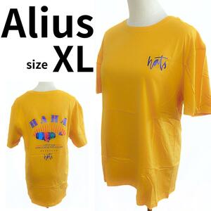 【送料無料】Aliux Tシャツ イエロー XL ユニセックス 男女兼用
