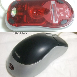 Microsoft Optical Mouse (黒＆銀,USB)。の画像3