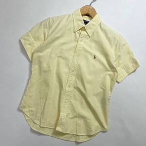 241 美品 RALPH LAUREN SPORT ラルフローレン スポーツ SLIM FIT オックスフォード ボタンダウン 半袖 シャツ カラーポニー刺繍 30906N