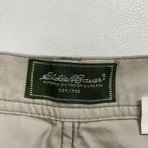 228 Eddie Bauer エディーバウアー EASY FIT コットン ワークパンツ W33 L30 アウトドア キャンプ ゆったり 太め ベージュ メンズ 30906F_画像3