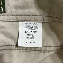 228 Eddie Bauer エディーバウアー EASY FIT コットン ワークパンツ W33 L30 アウトドア キャンプ ゆったり 太め ベージュ メンズ 30906F_画像9