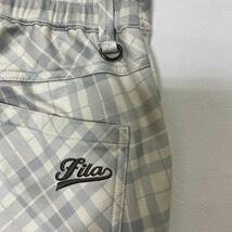 74 FILA GOLF フィラ ゴルフ ストレッチ ボンディング 裏フリース イージーパンツ チェック サイズL レディース 30908Q_画像5