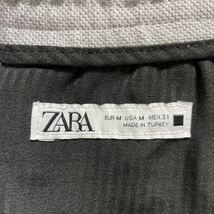 64 ZARA ザラ スウェット ショートパンツ ショーツ ハーフパンツ サイズM ウエストゴム ドローコード グレー メンズ 30918L_画像3