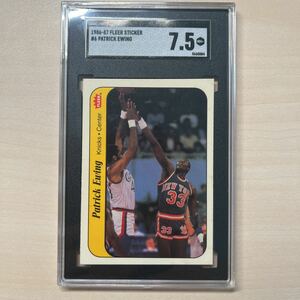 NBA 1986-87【TOPPS】PATRICK EWING #6　SGC 【Grade86 NM+ 7.5】パトリック・ユーイング　NBAカード