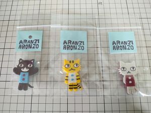 ⑬ アランジアロンゾ 25th バッジ ねこ くろねこ しろねこ とらねこ アップリケ 刺繍