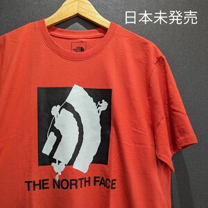 【日本未発売】THE NORTH FACE ノースフェイス Tシャツ 半袖シャツ メンズ XXL/赤 レッド アメリカ限定 アウトドア キャンプ ロゴプリント