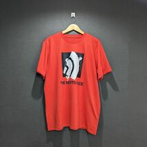 【日本未発売】THE NORTH FACE ノースフェイス Tシャツ 半袖シャツ メンズ XXL/赤 レッド アメリカ限定 アウトドア キャンプ ロゴプリント_画像3