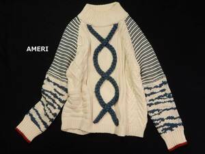 AMERI アメリ ヴィンテージ 素敵 ケーブル Mix ニット プルオーバー VARIETY CABLE ZEBRA KNIT