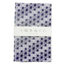 てぬぐい 小紋柄 07 麻の葉 手拭い 手ぬぐい 日本手拭い 和手ぬぐい 和手拭い 日本製 和雑貨 ハンカチ 綿 ふきん 洗顔 切りっぱなし_画像1