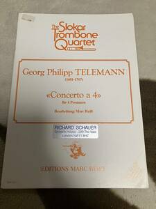Telemann,G.P. テレマン Concerto a 4 ４声の協奏曲