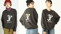 22AW WAREHOUSE ウエアハウス BEAMS BOY 別注 フロッキープリント スウェット L 40-42 セコハン_画像3