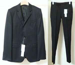 22AW JOHN LAWRENCE SULLIVAN ジョンローレンスサリバン 2Bジャケット パンツ セットアップ スーツ 42/42 黒 ★定価13.2万円★