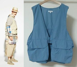 19SS Engineered Garments エンジニアードガーメンツ Fowl Vest Acrylic Coated Nylon Taffeta フォウル ベスト M