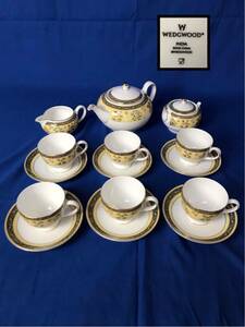 1000円~■★WEDGWOOD★INDIA カップ＆ソーサー ティーポット クリーマー シュガーポット まとめ★okoy2164282★t7682