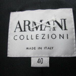 (87)♪ARMANI COLLEZIONI アルマーニ コレツィオーニ レディース 3つボタン シングル ジャケット ネイビー サイズ40 イタリア製の画像5