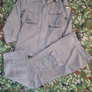 実物　良品　西ドイツ軍モールスキン戦闘服上下セットにエポレット階級章は新品の中佐付(後期生産型)