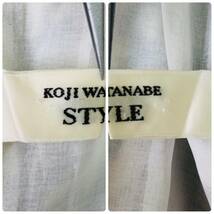 k0594 KOJI WATANABE STYLE コージワタナベスティル ワンピース ノースリーブ 綿混 丸首 花柄 レディース 高級感 エレガントガーリーチック_画像9