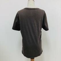 k0611 GAP ギャップ メンズ Tシャツ 半袖 M 丸首 茶 コットン100% 胸プリント ポケット ナチュラル 夏 薄手 シンプルデイリーカジュアル _画像3