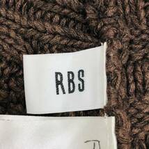 k0790 美品 RBS Ray BEAMS ビームス セーター 長袖 厚手 コットン混 毛混 ハイネック ブラウン レディース シンプルデイリーカジュアル_画像8