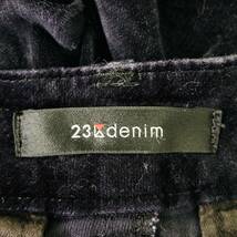 k1093 23 区 denimu パンツ ワイド ベロア ストレート サイズ36 ネイビー 無地 レディース ナチュラル 上質 シンプルデイリーカジュアル_画像9