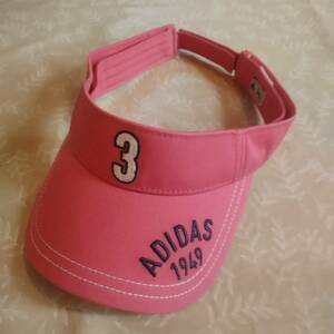  beautiful goods! Adidas adidas sun visor size free cotton 100% pink touch fasteners 