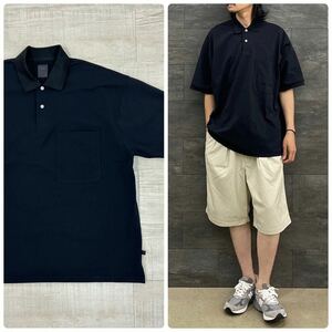 23ss 2023 DAIWA PIER39 ダイワピア39 TECH POLO SHIRTS S/S オーバーサイズ テック ポロ シャツ BE-32023 BLACK ブラック 系 サイズ L