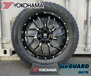 車検対応 タンドラ セコイア 150-5穴 Black Mamba BM7 国産20インチスタッドレスタイヤホイール YOKOHAMA iceGuard G075 275/55R20