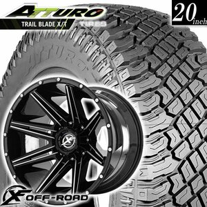 XF OFFROAD XF220 20x10j pcd139.7 pcd135 6穴 ATTURO XT 275/55R20 285/55R20 20インチ タイヤホイールセット サーフ プラド FJクルーザー