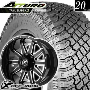 新品 深リム XFOFFROAD XF219 20x10j pcd135 pcd139.7 6穴 ATTURO XT 275/55R20 タイヤホイールセット エクスペディション タコマ タイタン