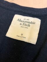 即決★Abercrombie&FITCH★アバクロンビー&フィッチ★メンズ★ロンT★カットソー★長袖シャツ★M★濃紺★Vネック★ヘラジカ★ワンポイント_画像5